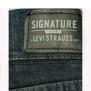 Signature Women's Dark Blue Bootcut Shaping Jeans Elastic Waist